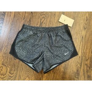 NWT Nike Kids Dri-FIT Running Shorts Grey Black Snakeskin Animal Print M